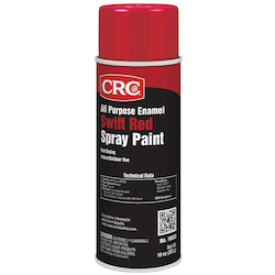 CRC® 18000 All Purpose Enamel Extremely Flammable Spray Paint, 16 oz, Liquid, Swift Red, 10 to 12 sq-ft, 1 hr Curing