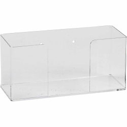 Brady® GD01 1-Box Glove Dispenser, 1 Compartment, Surface/Wall Mount, Hinged Top Dispensing, Acrylic Glass, Clear