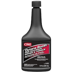 CRC® 05077 Non-Flammable Octane Boost, 12 oz Bottle, Liquid Form, Clear/Amber, Diesel Fuel #2, Solvent Naphtha (Petroleum), Heavy Arom, Methylcyclopentadienyl-Manganese Tricarbonyl, Naphthalene, Cumene