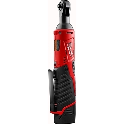 Milwaukee® M12™ 2456-21 Double Insulated Cordless Ratchet Kit, 1/4 in Drive, 30 ft-lb Torque, 250 rpm Speed, 12 V DC, Li-Ion Battery, 10-3/4 in OAL