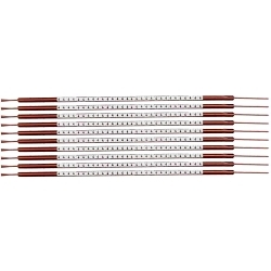 Brady® Clip-Sleeve™ SCN03-4 SCN Pre-Printed Wire Marker, 0.037 to 0.051 in Wire, 4 Legend, Black on White Legend, White Marker, Nylon