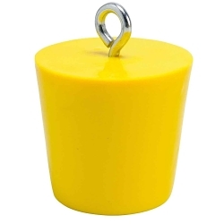 SPC® PLUG4 Drain Plug With Eyebolt, PVC, Yellow, For Use With 4 in Drain