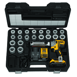 DeWALT® DCE151TD1 Cordless Cable Stripper Kit, 6 AWG to 750 kcmil Copper/Aluminum Cutting, 20 V DC, 2 Ah Li-Ion Battery