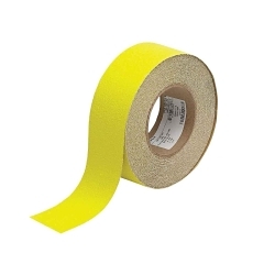 Brady® 78091 Laminated Non-Reflective Anti-Skid Tape Roll, 60 ft L x 2 in W x 0.026 in THK, B-916 Polyester/Aluminum Oxide Grit, Solid Surface Pattern