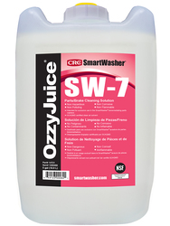 SmartWasher® 14721 OzzyJuice® SW-7 Non-Flammable Water Based Parts/Brake Cleaning Solution, 5 gal Pail, Clear, Liquid, 200 deg F Flash