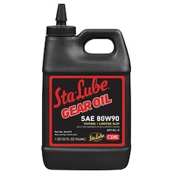 Sta-Lube® 1007816 API/GL-5 Plus New Generation™ Heavy Duty Limited Slip Non-Flammable Gear Oil, 32 oz Bottle, Mild Petroleum Odor/Scent, Liquid Form, SAE 80W90 Grade, Dark Amber