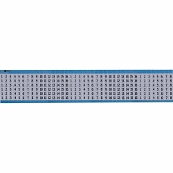 Brady® AF-1-16-SC-PK AF Series Consecutive Number Pre-Printed Repeated Wire Marker Card, 3/4 in L, Black on Silver, B-184 Dead Soft Aluminum Foil, 32 Markers per Card