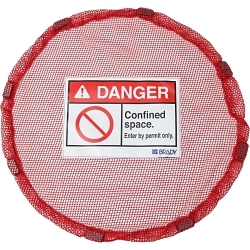 Brady® 151071 Magnetic Non-Lockable Confined Space Cover, For Use With Up to 28 x 28 in Opening Manway