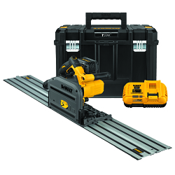 DeWALT® 60V MAX* FLEXVOLT® DCS520T1 Cordless Track Saw, 6-1/2 in Blade, 1750 to 4000 rpm Speed, 60 V DC, Li-Ion Battery, 6 Ah Battery