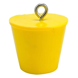 SPC® PLUG6 Drain Plug With Eyebolt, PVC, Yellow, For Use With 6 in Drain