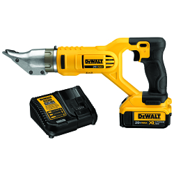DeWALT® 20V MAX* MATRIX™ DCS491M2 20V MAX* Double Cut Cordless Swivel Head Shear Kit, 18 ga Mild Steel, 20 ga Stainless Steel Cutting, 0 to 2450 spm, Pistol Grip Handle, 15-1/2 in OAL, Li-Ion Battery