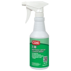 CRC® 03007 3-36® Multi-Purpose Non-Drying Non-Flammable Lubricant and Corrosion Inhibitor, 16 oz Bottle, Liquid Form, Blue/Clear/Green, 0.827