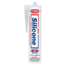CRC® 1004806 Curing Non-Flammable RTV Silicone Sealant, 12 oz Cartridge, Red, Hydroxy Terminated Polydimethylsiloxane, Silicone Base