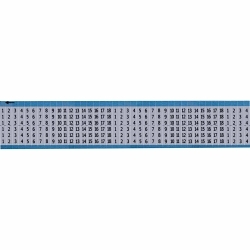 Brady® AF-1-18-SC-PK AF Series Consecutive Number Pre-Printed Repeated Wire Marker Card, 6.35 mm W, Black on Silver, B-184 Dead Soft Aluminum Foil, 36 Markers per Card