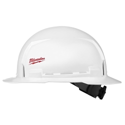 Milwaukee® 48-73-1031 Full Brim Unvented Hard Hat With BOLT™ Accessories, Polyethylene, Ratchet Suspension, ANSI Electrical Class Rating: Class E, ANSI Impact Rating: ANSI/ISEA Z89.1 Type I, Small Logo Graphics, Quick Adjustment