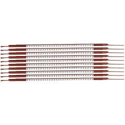 Brady® Clip-Sleeve™ SCN03-7 SCN Pre-Printed Wire Marker, 0.037 to 0.051 in Wire, 7 Legend, Black on White Legend, White Marker, Nylon