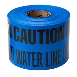 Brady® Identoline® 91298 Water Line Underground Warning Tape, Black on Blue, 1000 ft L x 6 in W x 0.035 in THK