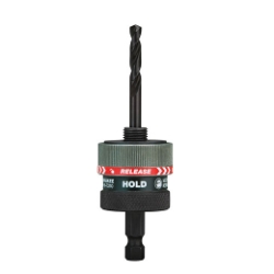 Milwaukee® Twist-Release™ 49-56-7210 Quick-Change Hole Saw Arbor, For Use With 1-3/16 in Hole Saw, 3/8 in Larger Drill Chuck, 48-56-8000/48-56-8010/48-56-8005 Pilot Bits, Hardened Steel