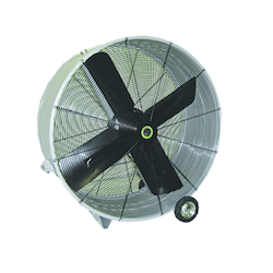 Airmaster® 60019 Portable Belt Drive Non-Oscillating Mancooler, 48 in Dia Blade, 17173 cfm Flow Rate, 115 V AC, 12.8 A, Import