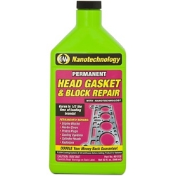 K&W® 401232 Non-Flammable Permanent Head Gasket/Block Repair With Nanotechnology, 32 fl-oz Bottle, Liquid, Metallic Copper