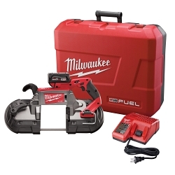 Milwaukee® M18™ FUEL™ 2729-21 Cordless Band Saw Kit, 5 in Cutting, 44.875 in L x 0.5 in W x 0.02 in THK Blade, 18 V DC, 5 Ah Li-Ion Battery