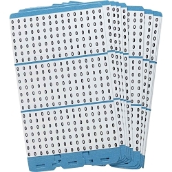 Brady® Porta-Pack® PWM-0 Die-Cut Pre-Printed Wire Marker Book Refill, 1.56 in L x 0.22 in W, Black on White, B-500 Vinyl Coated Fabric