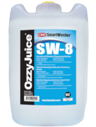 SmartWasher® 14722 OzzyJuice® SW-8 Aircraft Non-Flammable Water Based Weapons Degreasing Solution, 5 gal Pail, Clear, Liquid, 200 deg F Flash