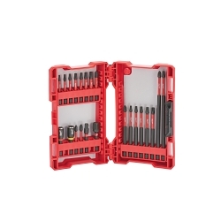 Milwaukee® SHOCKWAVE™ 48-32-4016 Driver Bit Set, 22 Pieces, 2 in, 3 in, 5-1/2 in L, 1/4 in W Blade, Round Shank, 76 Alloy Steel