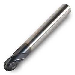 Ingersoll 3009158 47B_RB - Ball Nose End Mill - Short Ball Nose End Mill, 0.125 in Dia Cutter, 0.5 in Length of Cut, (4) Flutes, 0.125 in Dia Shank, 1.5 in OAL