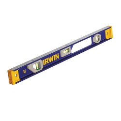 Irwin® 1794107 1500 Heavy Duty Non-Magnetic Standard I-Beam Level, 48 in L, 3 Vials, Aluminum, (1) Level/(2) Plumb Vial Position, 0.058 deg Accuracy