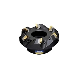 Iscar 3100044 F45E Chamfer and Angle Indexable Face Mill, ANSI Code: F45E D 6.0 -2.00, 6 in Dia Cutting, 2 in Dia Shank, 2 in OAL, 0.23 in Max Depth of Cut, 2 in Dia Arbor Hole, 45 deg Lead Angle