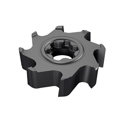 Iscar 3308059 SD FM Interchangeable Face Milling Head, SD FM Milling Tip Style, Milling Milling Tip, Solid Carbide, 0.4 mm Corner Radius, (8) Flutes