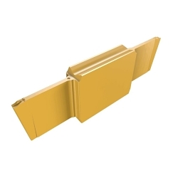 Iscar 3323631 BGM N-J Cut-Off Insert, 1201 Insert, BGM Insert, 0.047 in W Cutting, Neutral Lead Angle Direction, Carbide, TiAlN/TiN Coated