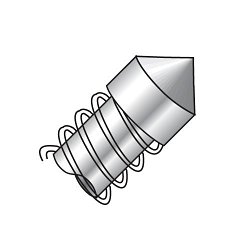 Iscar 7000100 SPRING PLUNGER M6X14X3.5 Spring, 1.34 in H x 2.36 in W