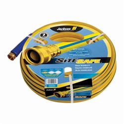 Jackson® 4008100A Site Safe Medium Duty High Visibility Hose, 5/8 in Nominal, 50 ft L, Brass/PVC