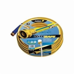 Jackson® 4008200A Site Safe Medium Duty High Visibility Hose, 5/8 in Nominal, 100 ft L, Brass/PVC