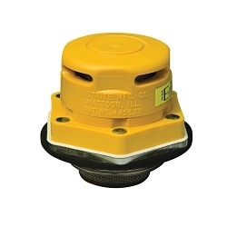 Justrite® 08006 Vertical Drum Vent, 2 in NPT/NPS Bung, Stainless Steel Flame Arrestor, For Use With 205 L Chlorinated Solvent Drums, Polyethylene, Yellow