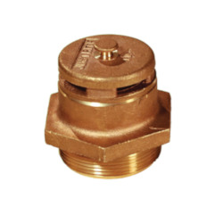 Justrite® 08101 Vertical Drum Vent, 2 in NPT/NPS Bung, Plated Steel Flame Arrestor, For Use With 205 L Petroleum Based Solvent Drums, Brass, Brass
