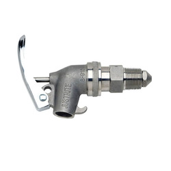Justrite® 08916 Safety Drum Faucet, 0.8125-27 UNS 2B Inlet, PTFE Seal, Adjustable Closure, Stainless Steel Body