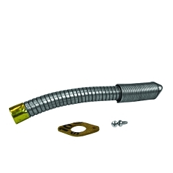 Justrite® 11077 Flexible Hose, For Use With AccuFlow™ Type II Safety Cans, Steel, Silver