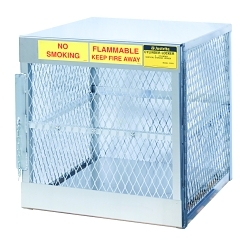 Justrite® 23001 Horizontal LPG Cylinder Locker, (4) 20 lb/33 lb, 33-1/2 in H x 30 in W x 32 in D, Aluminum Roof, Welded Aluminum, Aluminum