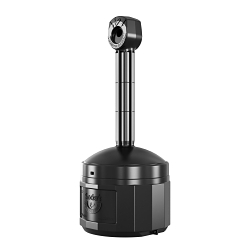 Justrite® 26800D Original Smoker's Cease-Fire® Medium Duty Cigarette Butt Receptacle, 4 gal Capacity, 38-1/2 in H, Polyethylene, Deco Black