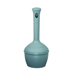 Justrite® 268501 Elite™ Smoker's Cease-Fire® Medium Duty Cigarette Butt Receptacle, 4 gal Capacity, 38 in H, Polyethylene, Cool Gray