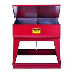 Justrite® 27140 Twin Rinse Tank, 8 gal Capacity, 8-3/4 in H, Galvanized Steel, Red