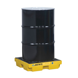 Justrite® 28652 EcoPolyBlend™ Accumulation Center, 1 Drums, 12 gal Spill, 1250 lb Load, 45% Recycled Polyethylene