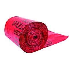 Justrite® 05901 Liner Bag, For Use With Biohazard Waste Cans, Plastic, Red