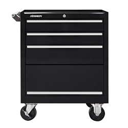 Kennedy® 273XBK K1800 Industrial Roller Cabinet, 29-1/16 in H x 27 in W x 18 in D, 18 ga THK, Aluminum Drawer Pull/Steel Body