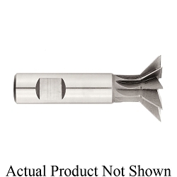 KEO 103-075044-TIN Single Angle Straight Tooth Dovetail Cutter, 1/2 in Dia Cutter, 1/8 in W Cutting, 3/8 in Dia Weldon Shank, 45 deg Included, 2-1/8 in OAL