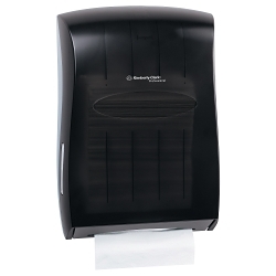 Kimberly-Clark Professional™ 09905 Universal Folded Towel Dispenser, 625 Multifold Towel, 375 C-Fold Towel, 300 SCOTTFOLD* Towel Capacity, 18.9 in OAL, Wall Mount, Plastic, Domestic