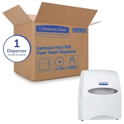 Kimberly-Clark Professional™ 09991 SANITOUCH Roll Towel Dispenser, 10.2 in OAL, Wall Mount, ABS Plastic, Domestic